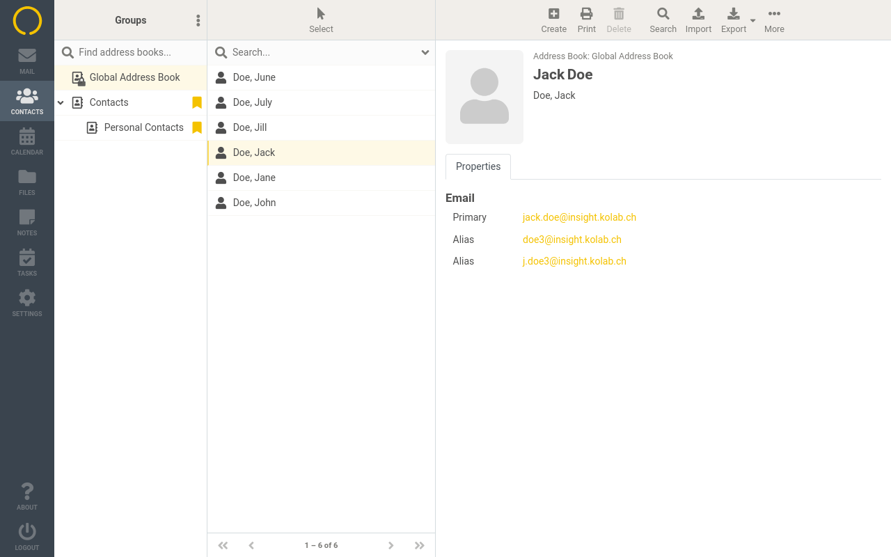 Contacts & Address books