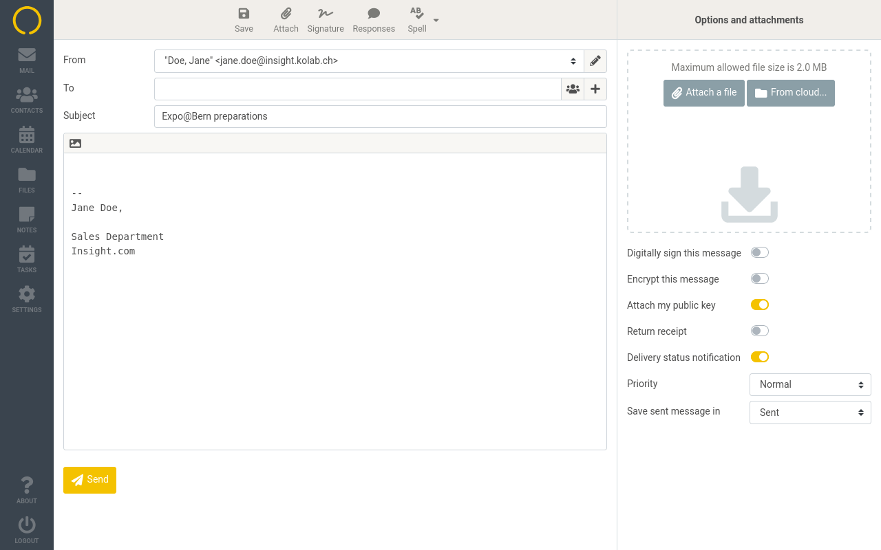 E-Mail composing