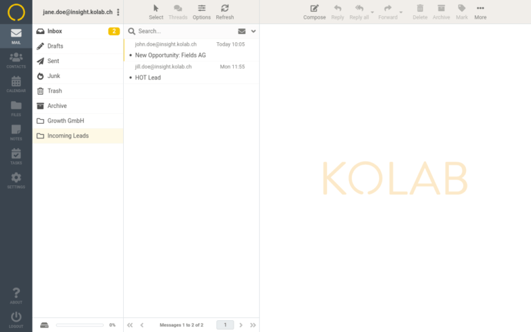 Organization through folders